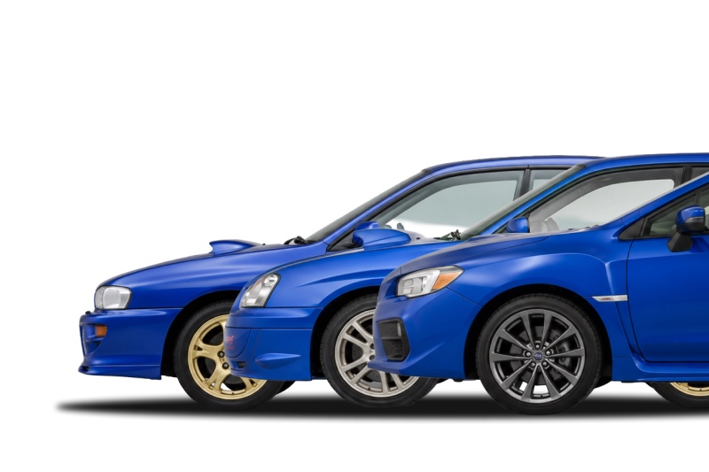 インプレッサWRX STIとWRX STIの3世代