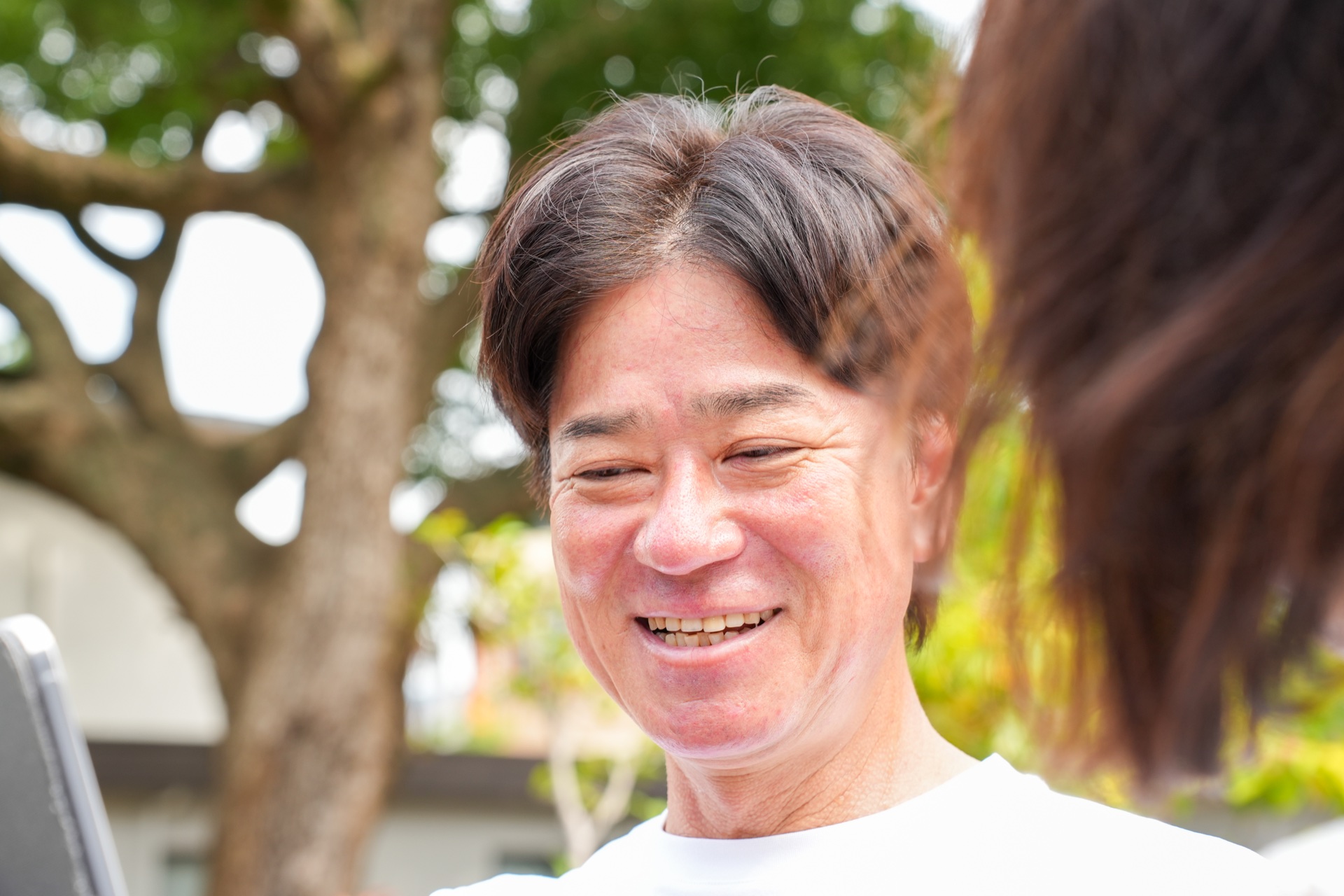 オーナー様と会話するGPSスタッフ