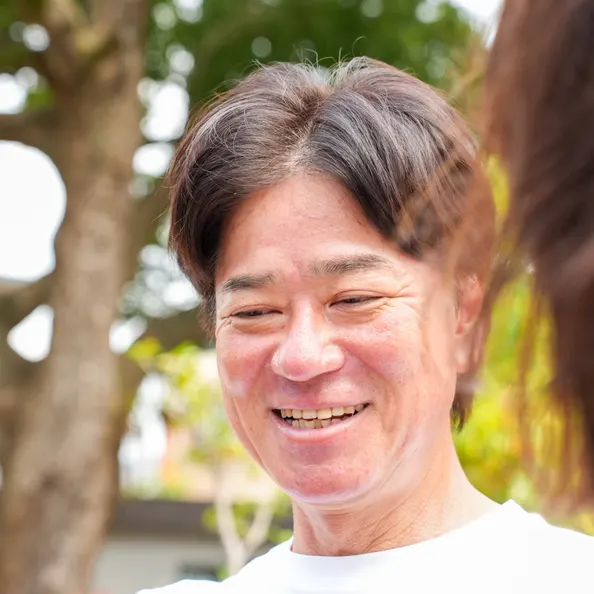 オーナー様と会話するGPSスタッフ